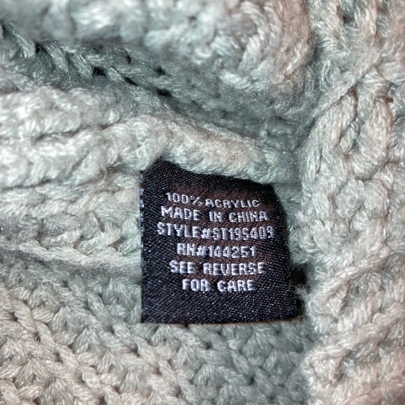 A30 Moon & Madison Knitted Sweater Light Green Balloon Sleeve Crochet Sz XS - Picture 6 of 9